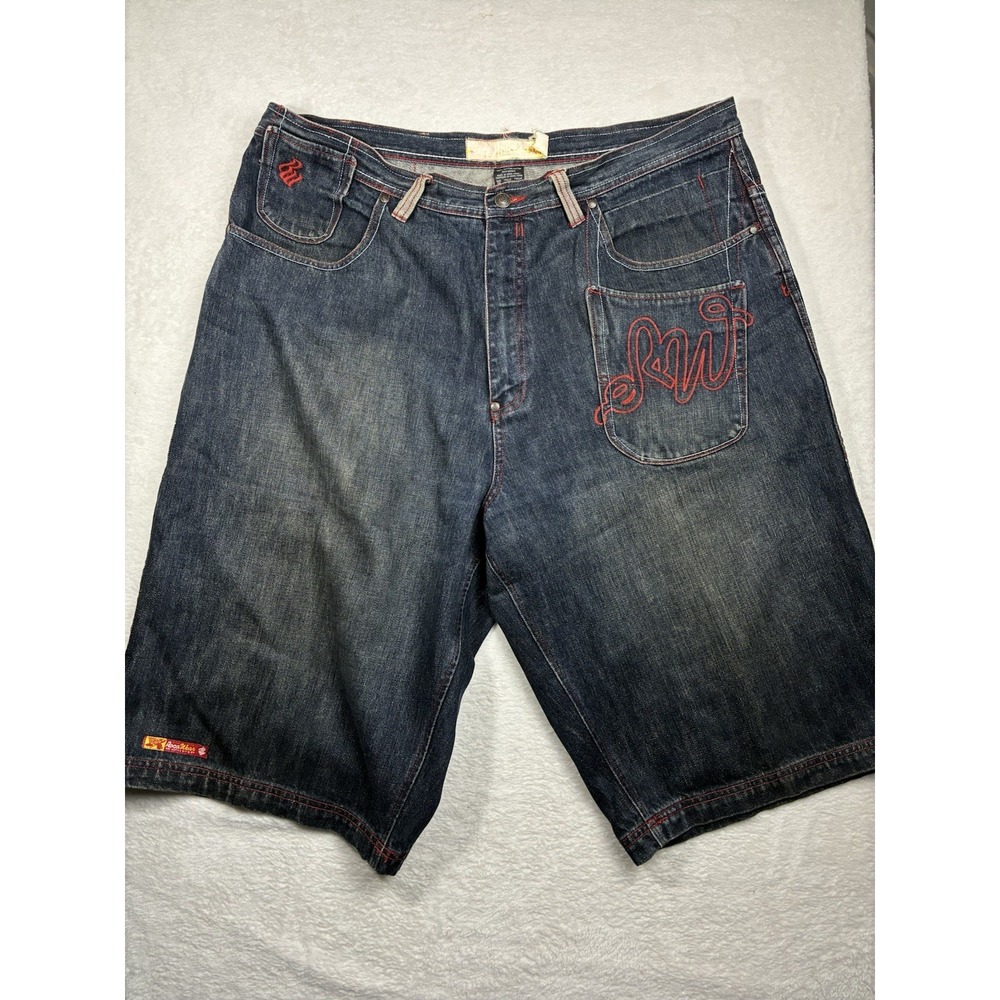 Vintage Rocawear Jeans Shorts Mens 40 Denim Baggy Hip Hop Skater Grunge Y2k